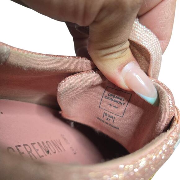 Opening Ceremony Sparkle Sneakers in Pink Size: 37 - Picture 4 of 4